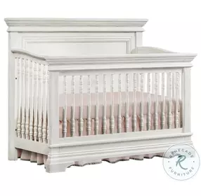 Olivia Brushed White Flat Top Convertible Standard Crib