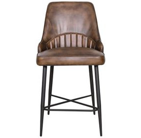 Galway Antique Whiskey Leather Counter Height Stool