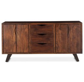 Nottingham Walnut and Antique Zinc 4 Door Sideboard