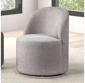Broager Light Gray Dining Swivel Chair