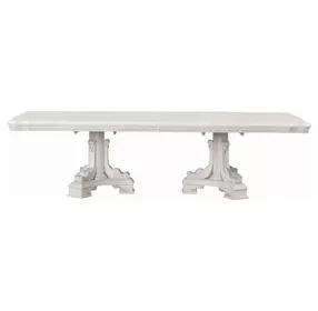 Stella Mia Ivory 114" Extendable Rectangular Dining Table