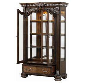 Promenade Dark Brown Lighting Curio Cabinet