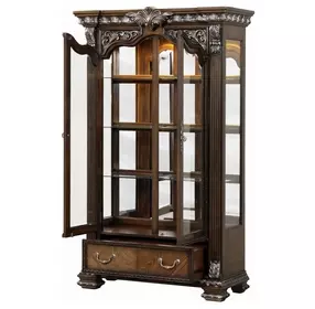 Promenade Dark Brown Lighting Curio Cabinet