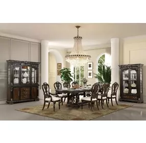 Promenade Dark Brown Extendable Rectangular Dining Room Set