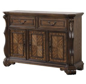 Leovanni Dark Brown Sideboard 2 Drawer Server