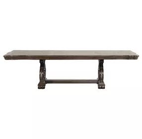 Leovanni Dark Brown 114" Extendable Rectangular Dining Table