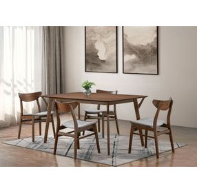 Skien Walnut Rectangular Dining Room Set
