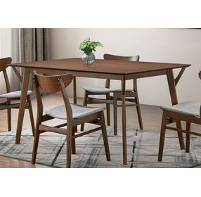 Skien Walnut 59" Rectangular Dining Table