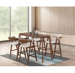 Ebikon Walnut Oval Counter Height Dining Room Set