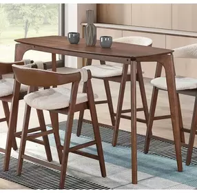 Ebikon Walnut 59" Oval Counter Height Table