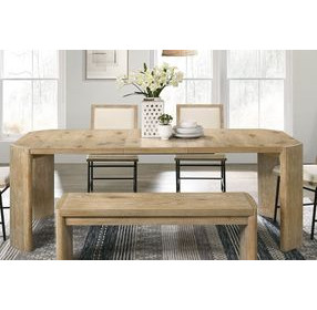 Edenbridge Oak 84" Extendable Rectangular Dining Table