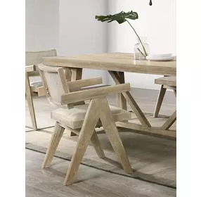 Guisborough Oak Upholstered Armchair Set of 2