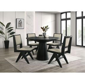 Tottenham Black 48" Round Dining Room Set
