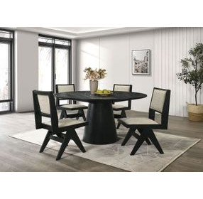 Tottenham Black 59" Round Dining Room Set