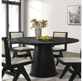 Tottenham Black 59" Round Dining Table