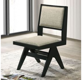 Tottenham Black Upholstered Side Chair Set of 2