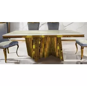 Basilicata Gold 79" Rectangular Dining Table