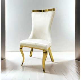 Basilicata White Upholstered Side Chair Set of 2
