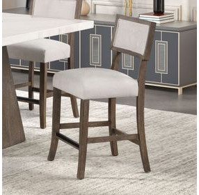 Grasten Dark Walnut and Light Gray Counter Height Stool Set of 2