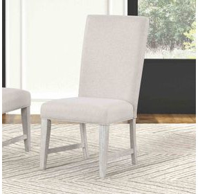 Argenthart Light Gray Upholstered Dining Chair Set of 2