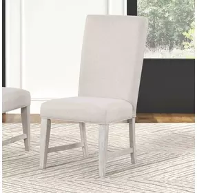 Argenthart Light Gray Upholstered Dining Chair Set of 2