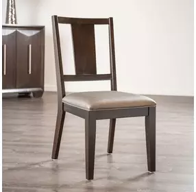 Hinwitz Espresso and Dark Gray Upholstered Side Chair Set of 2