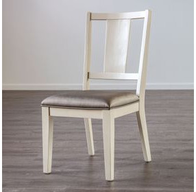 Hinwitz White Oak and Dark Gray Upholstered Side Chair Set of 2