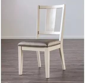 Hinwitz White Oak and Dark Gray Upholstered Side Chair Set of 2