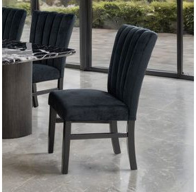 Selsey Black Upholstered Side Chair Set of 2