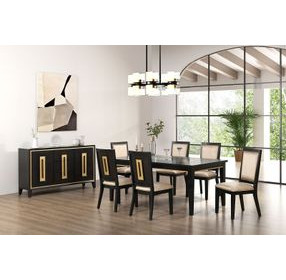 Kenyada Espresso Rectangular Dining Room Set