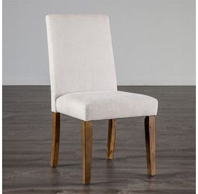 Losone Brown and White Upholstered Side Chair Set of 2