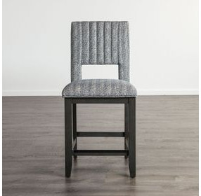 Potton Blue Gray Upholstered Counter Height Chair Set of 2