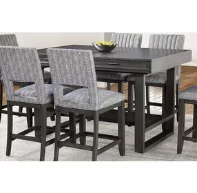 Potton Gray 60" Rectangular Counter Height Table with Storage