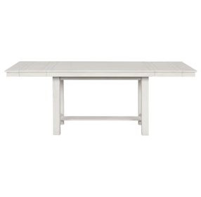 Ferrone Rustic White Oak 84" Extendable Rectangular Dining Table
