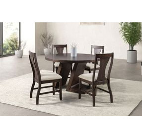 Holsworthy Espresso Round Dining Room Set