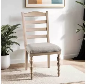 Chesapeake Gray Performance Fabric Upholstered Side Chair Set of 2