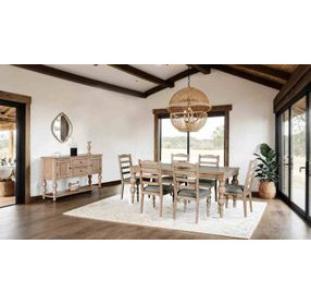 Chesapeake Light White Wash Rectangular Dining Room Set