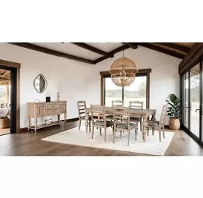 Chesapeake Light White Wash Rectangular Dining Room Set