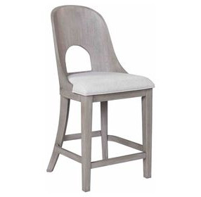 Sterling West White Upholstered Counter Height Chair Set of 2