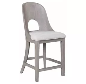 Sterling West White Upholstered Counter Height Chair Set of 2