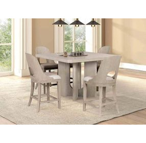 Sterling West White Oak Square Counter Height Dining Room Set