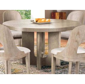 Sterling West White Oak 54" Round Dining Table