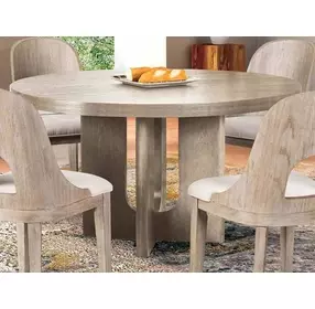 Sterling West White Oak 54" Round Dining Table