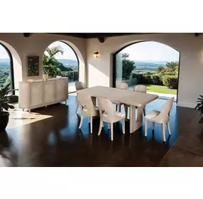 Sterling West White Oak Rectangular Dining Room Set