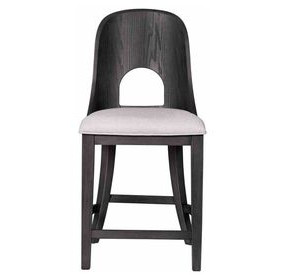Sterling West Ash Gray and White Upholstered Counter Height Chair Set of 2