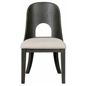 Sterling West Ash Gray and White Upholstered Side Chair Set of 2