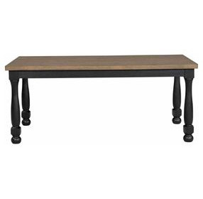 Neue Mills Black and Brown 78" Rectangular Dining Table