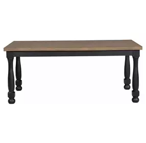 Neue Mills Black and Brown 78" Rectangular Dining Table