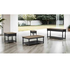 Neue Mills Weathered Black and Brown Rectangular Occassional Table