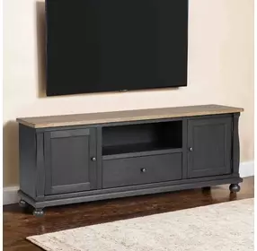 Neue Mills Weathered Black and Brown 75" TV Stand